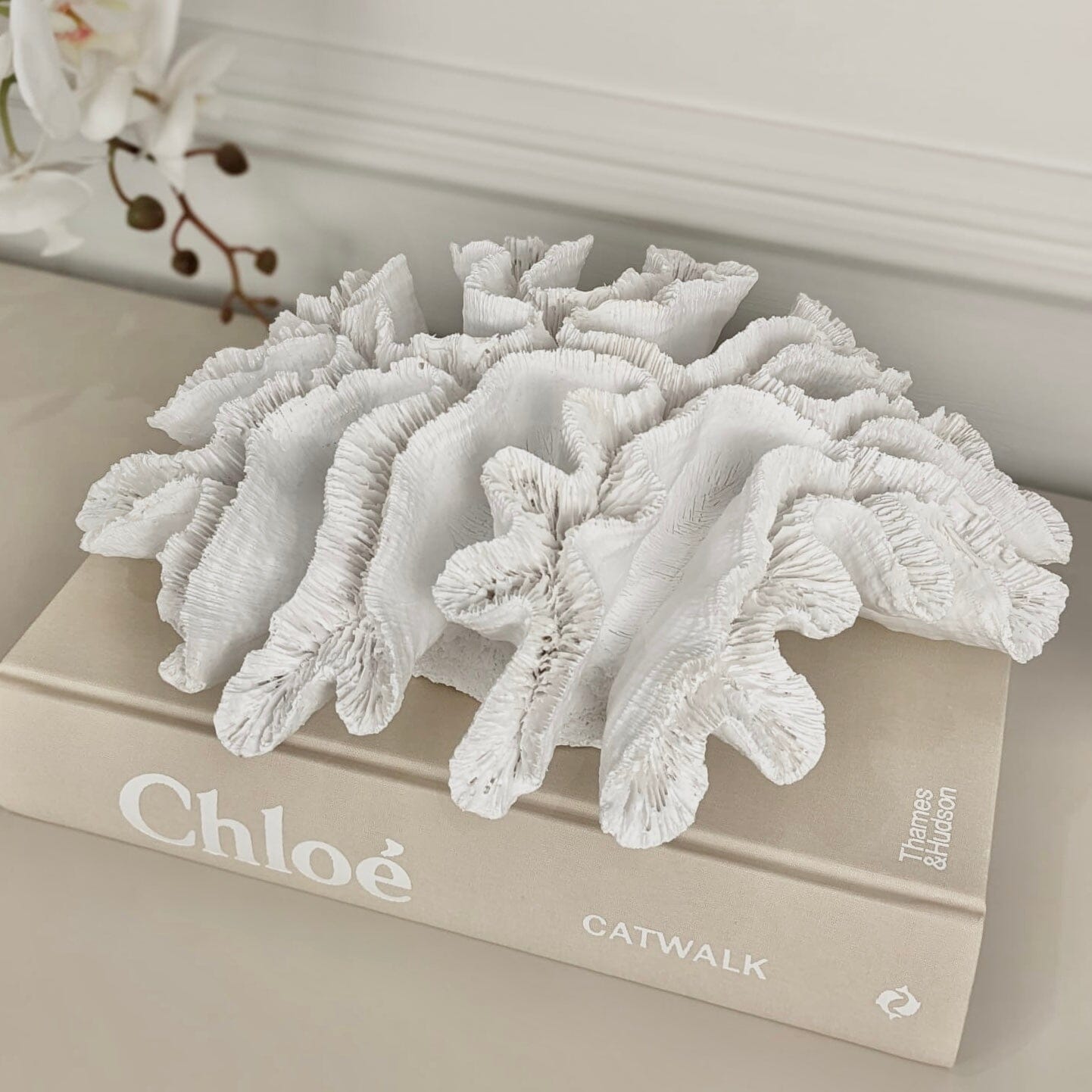 Large Wave Resin Faux Coral Sea Sculpture – Rowen Homes