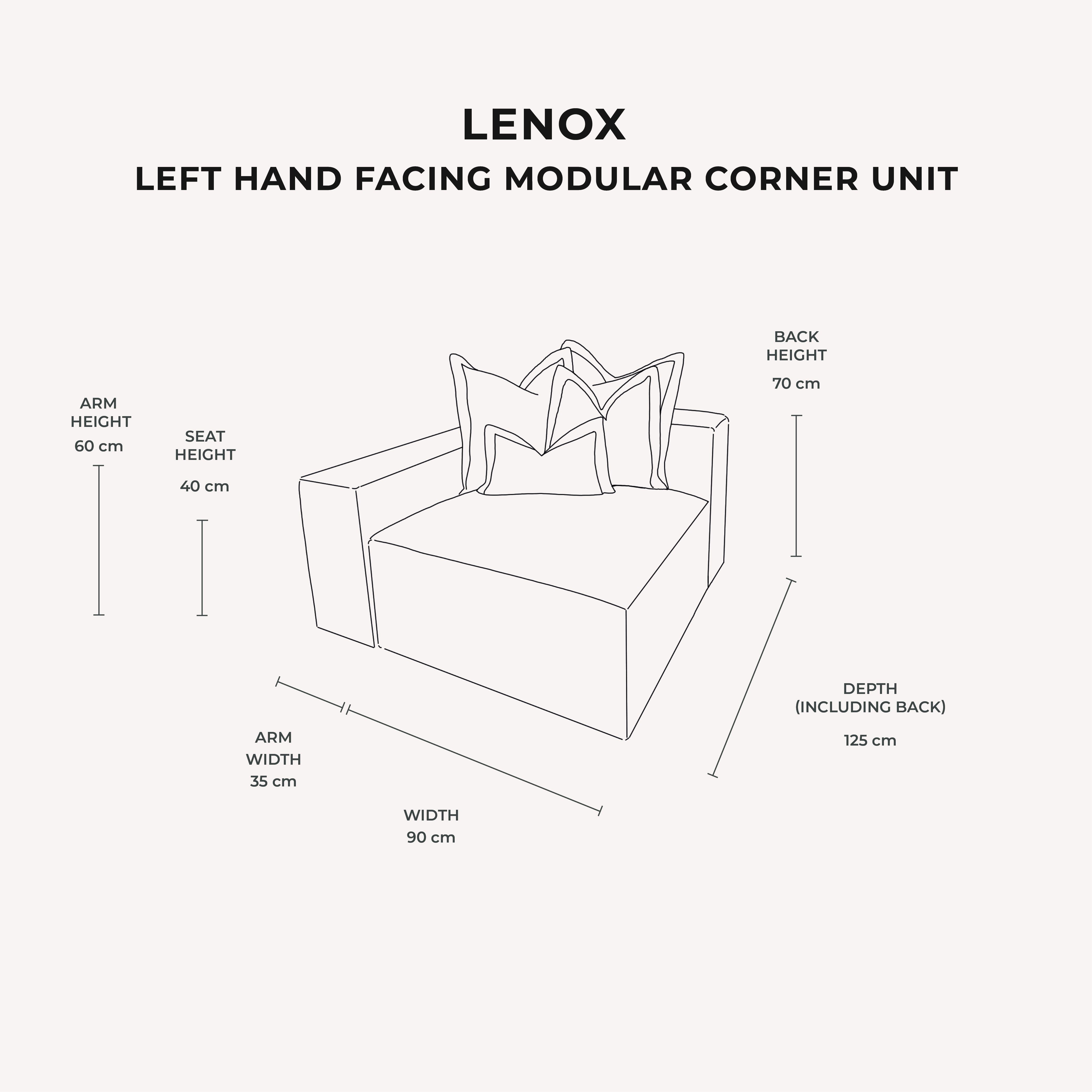 Lenox Shadow Grey Velvet Pillow Back Sofa Range Made to Order Sofa