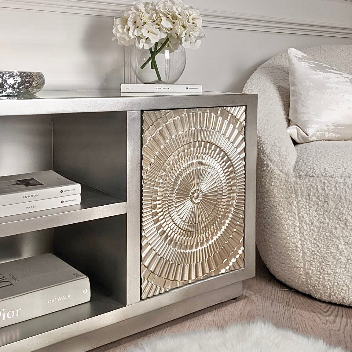 Leverette Silver Premium TV Unit Furniture