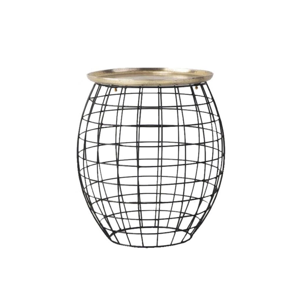 Lucien Black & Gold Side Table Rowen Homes