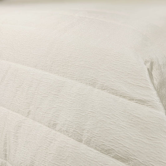 Lunar Oyster Luxury Textured Satin Bedspread Textiles