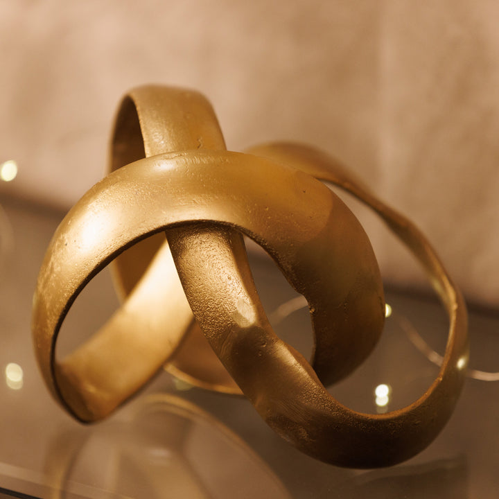 Marteli Decorative Gold Knot Sculpture Accessories 