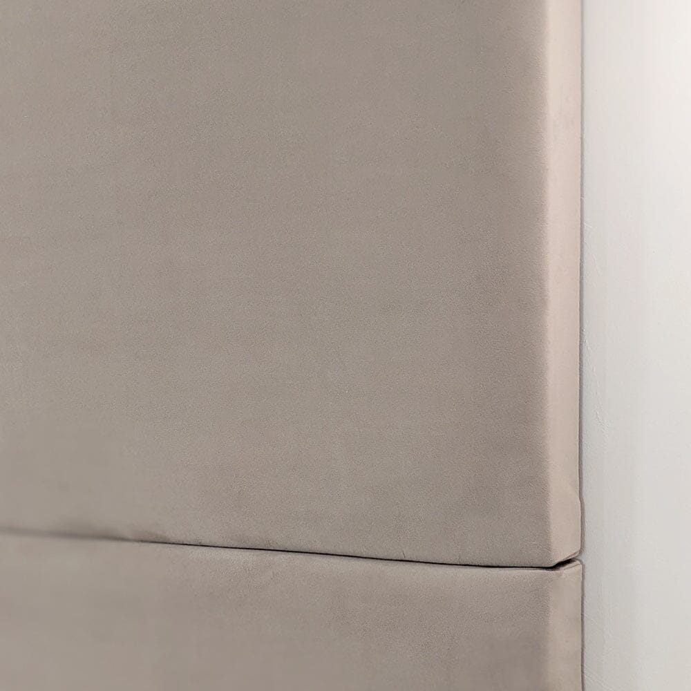 Mink Velvet Double Width Upholstered Headboard Wall Panel