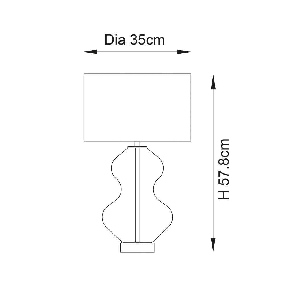 Myra Brushed Nickel & Glass Touch Table Lamp with White Shade Rowen Homes