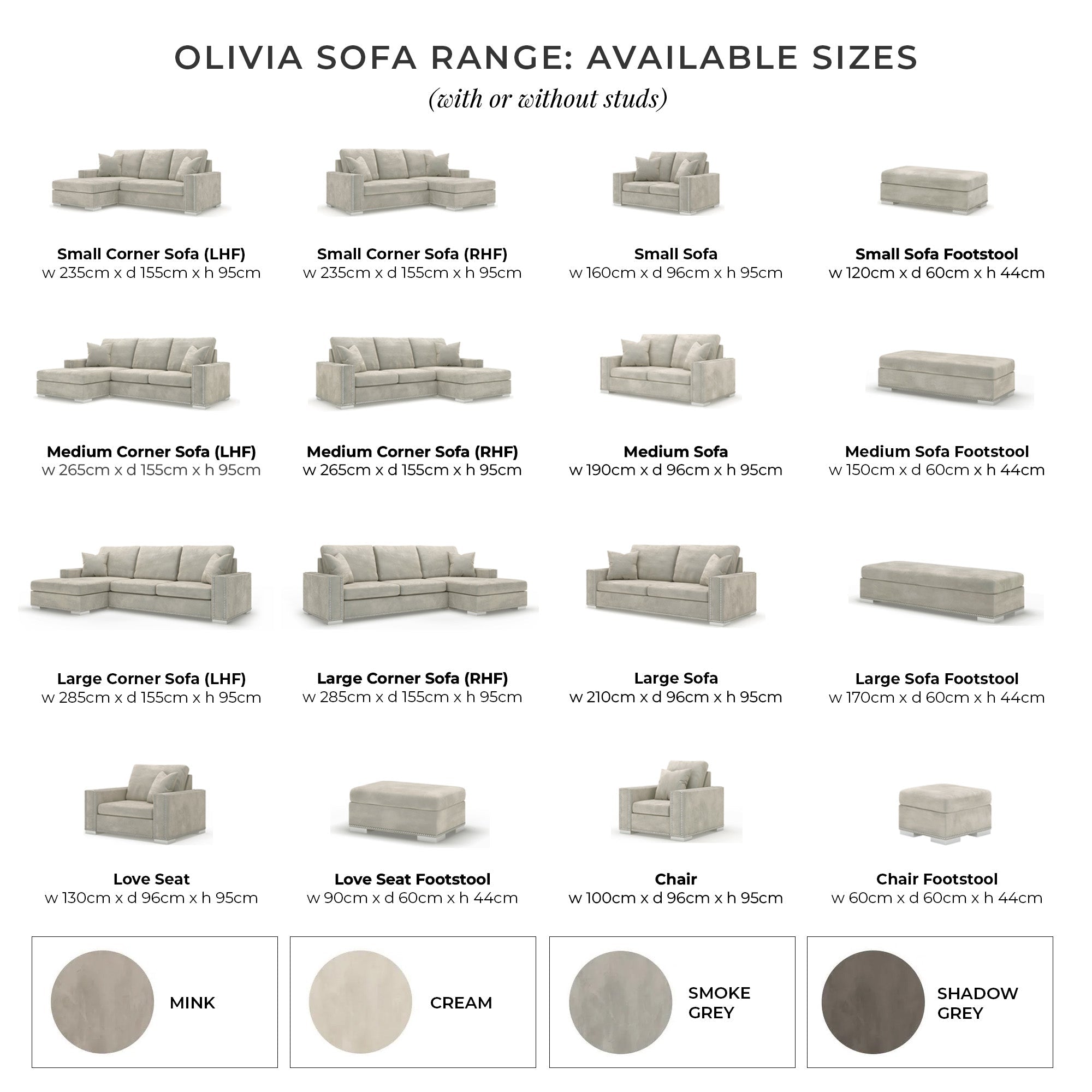 Olivia Mink Premium Chair Sofa