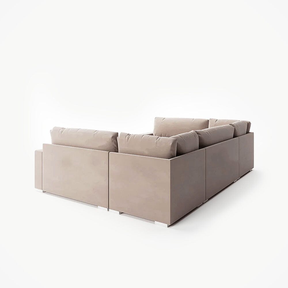 Olivia Mink Premium U-Shaped Sofa MTO Sofa