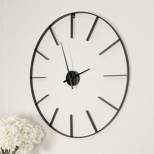 Portland Black Skeleton Wall Clock Accessories