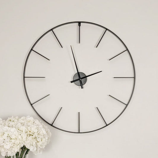 Portland Black Skeleton Wall Clock Accessories