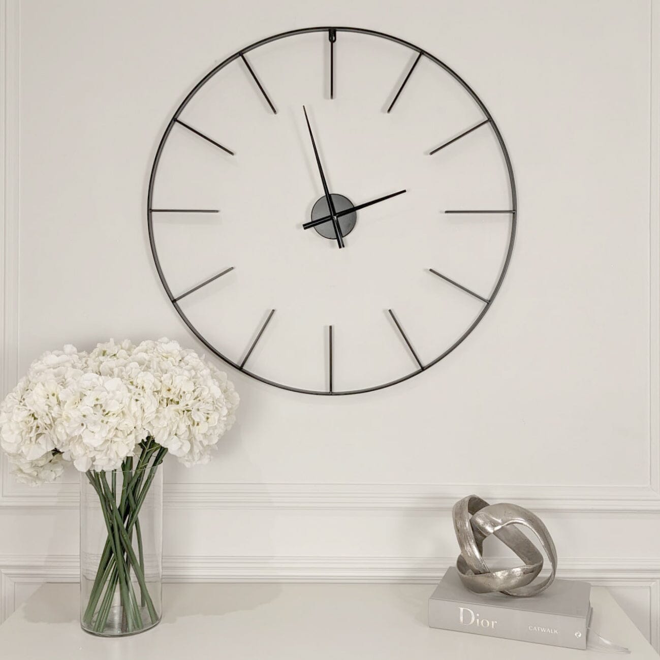 Portland Black Skeleton Wall Clock Accessories