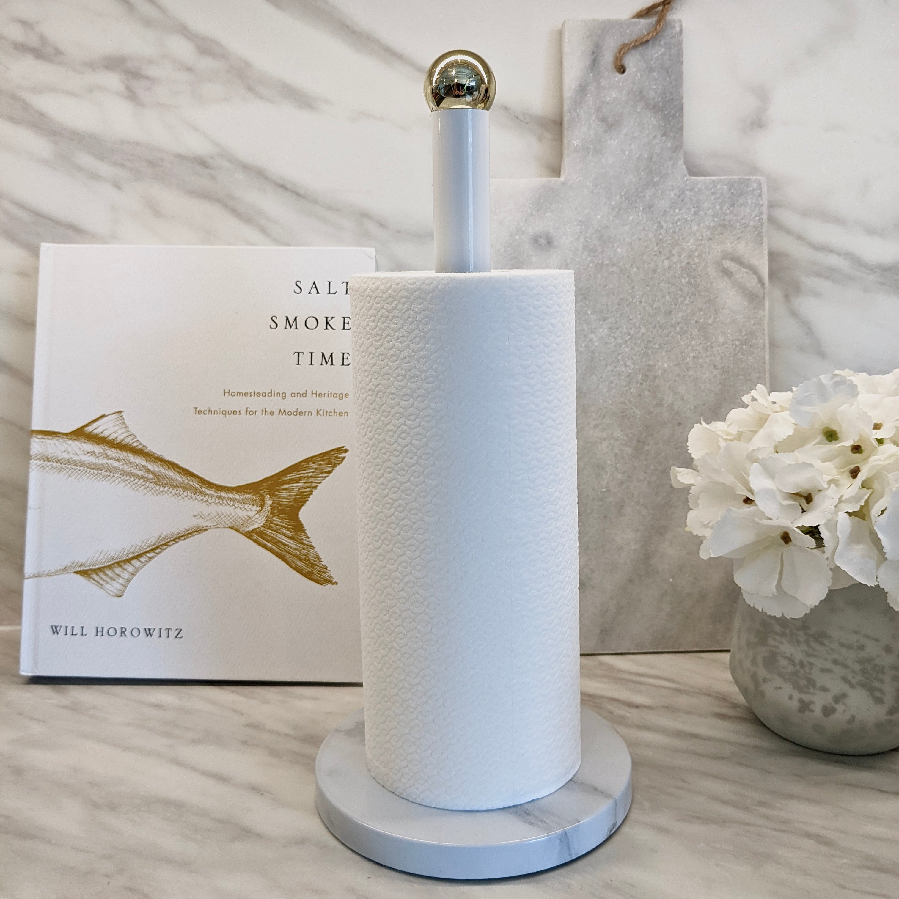 Reid Marble Kitchen Roll Holder Kitchen