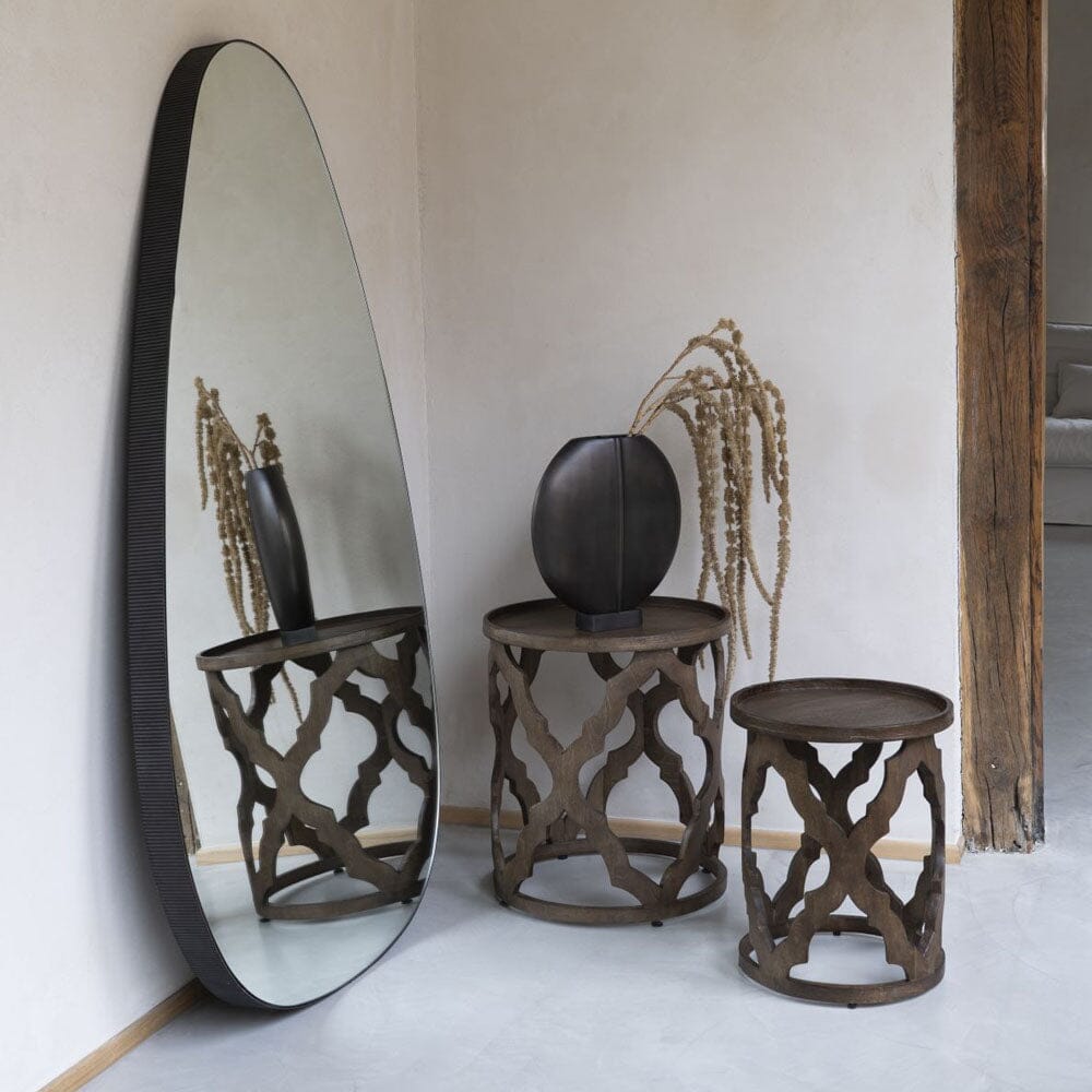 Roman Abstract Organic Metal Framed Mirror Mirror