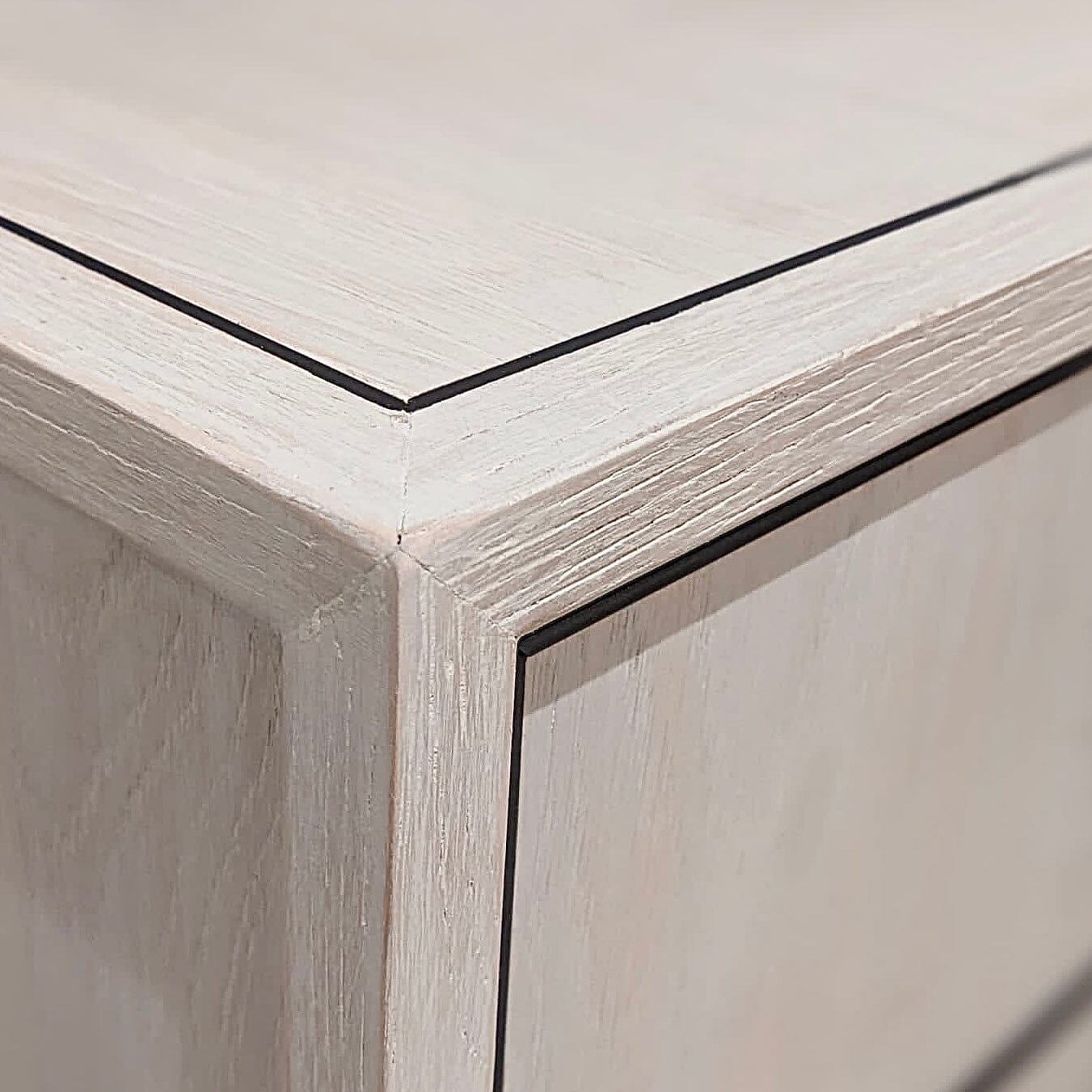Rosa White Wash Oak Veneer 5 Drawer Chest