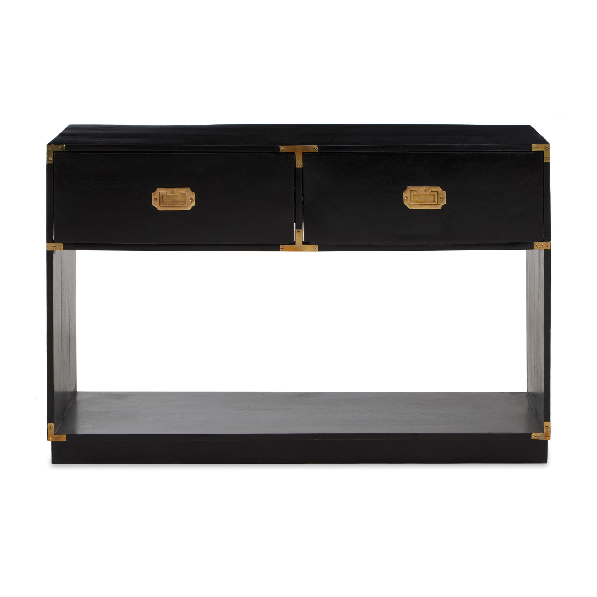 Skylar Premium Black & Gold 2 Drawer Console Table