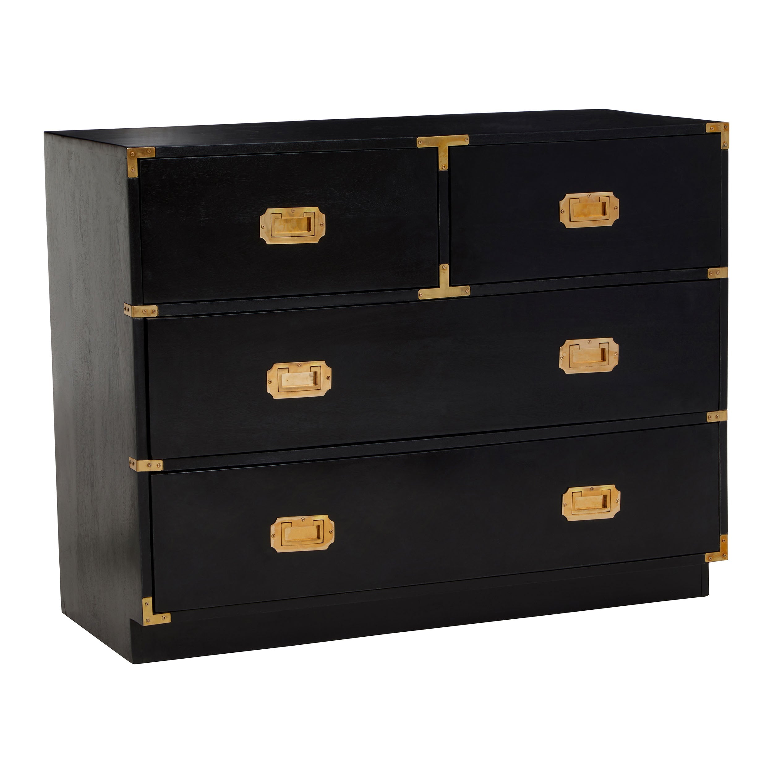 Skylar Premium Black & Gold 4 Drawer Chest