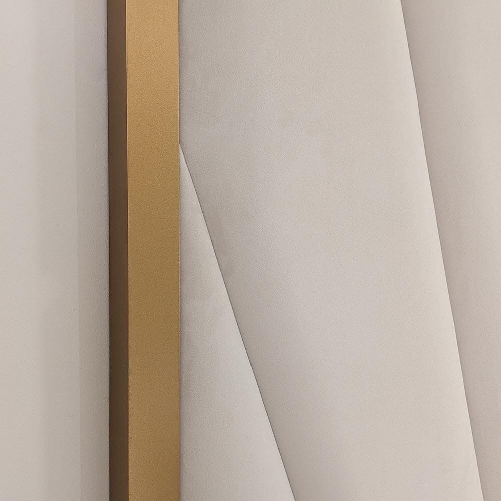Sunburst Cream Velvet & Gold Luxury Wall Mounted Headboard with Wings Made to Order Headboard