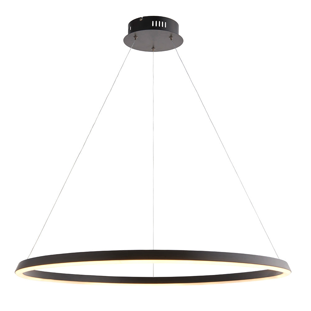 Taylin Black Halo LED Pendant Ceiling Light Lighting