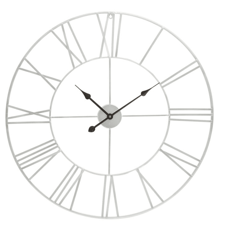 Valentina Round Silver Skeleton Clock Accessories