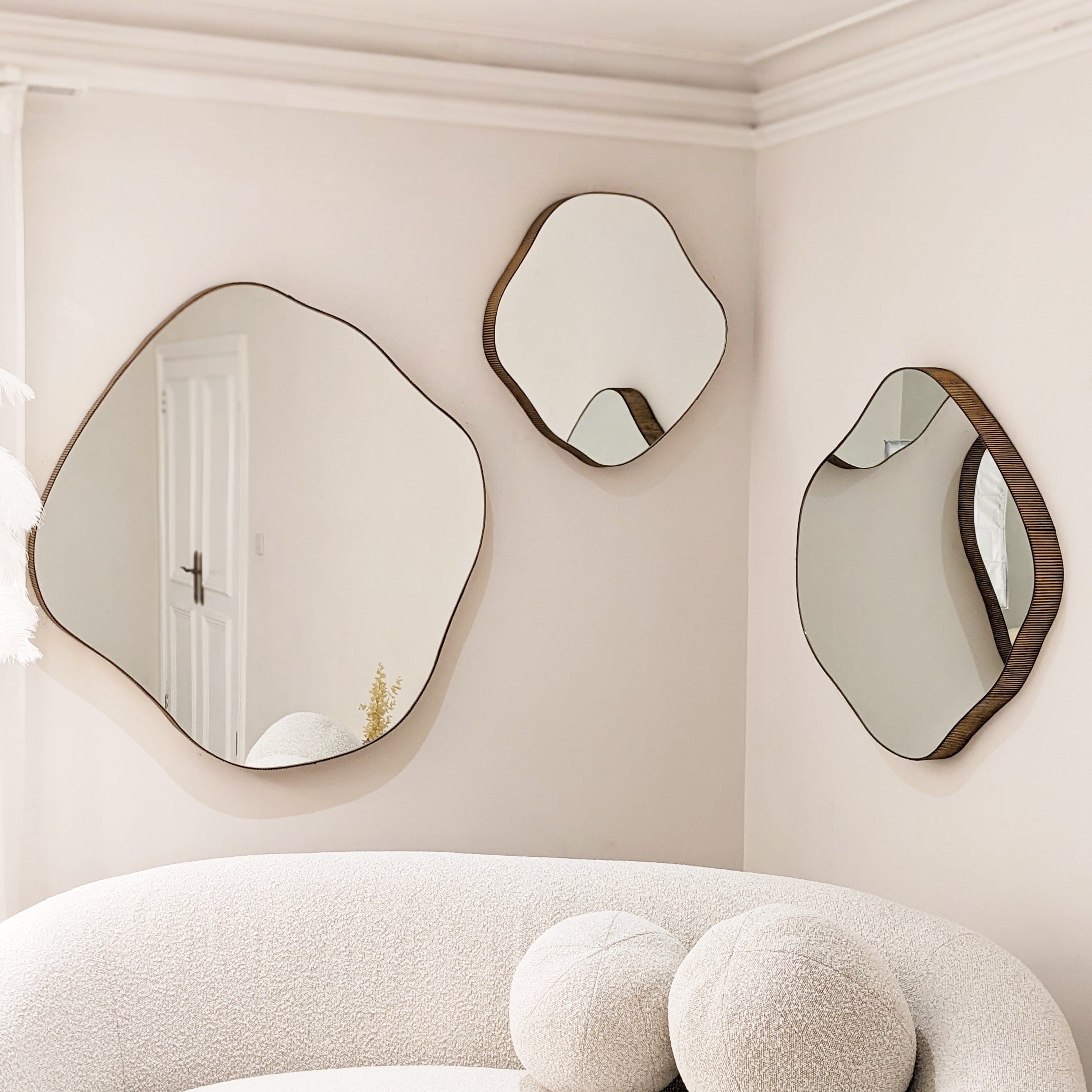 Valore Small Champagne Abstract Wall Mirror Accessories