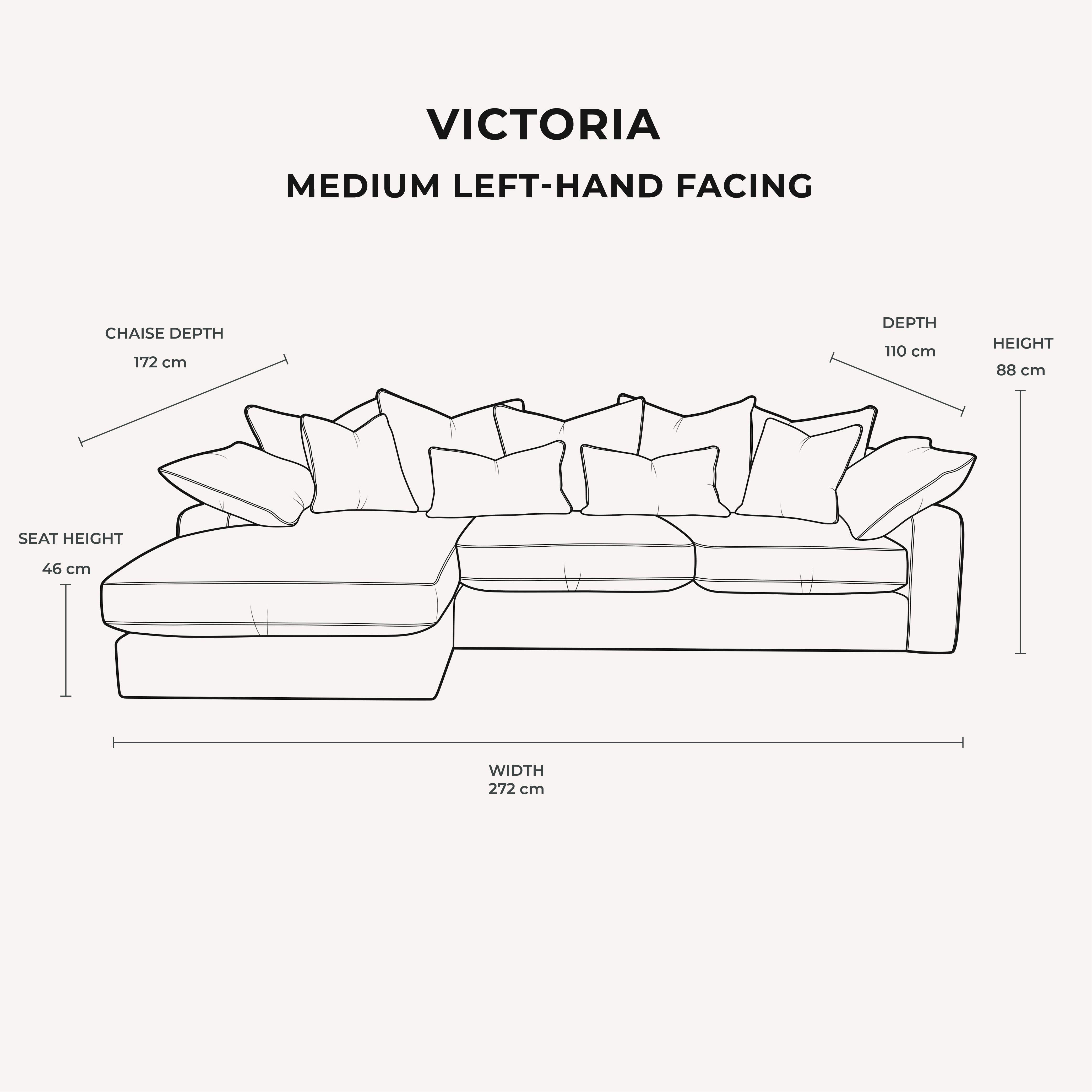 Victoria Silver Pillow Back Sofa Range MTO Sofa