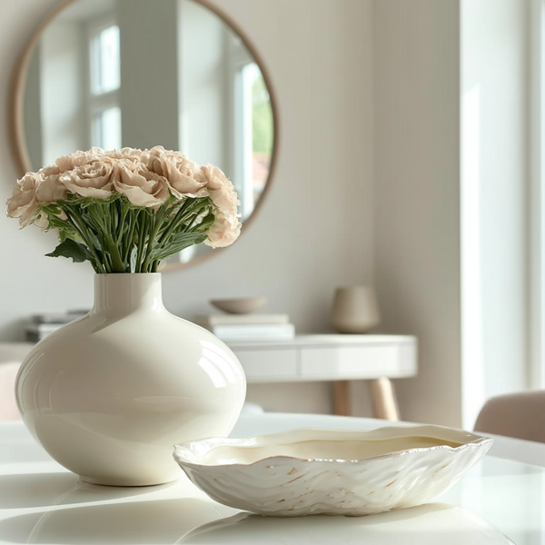 Maye Large Cream Pearl Decorative Dish