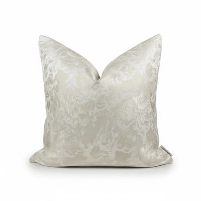 Yasmin Gold & Cream Metallic Cloud Print Cushion Cover - 50x50cm