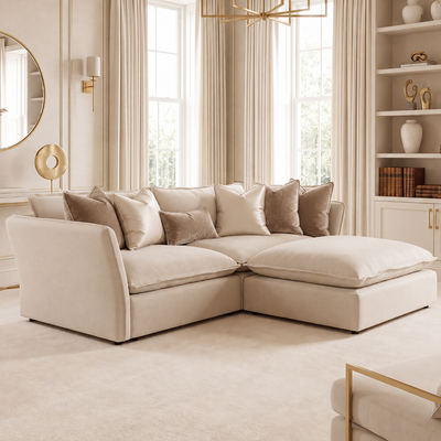 Mallow Coastal Weave 2 Seater Sofa with Storage Footstool