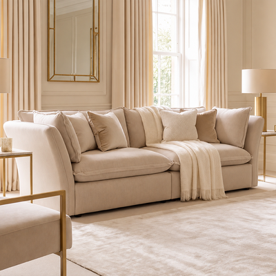 Mallow Coastal Weave Linen 2 Seater Sofa