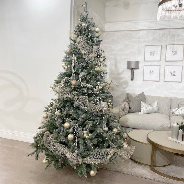 8ft Frosted Christmas Tree Accessories 