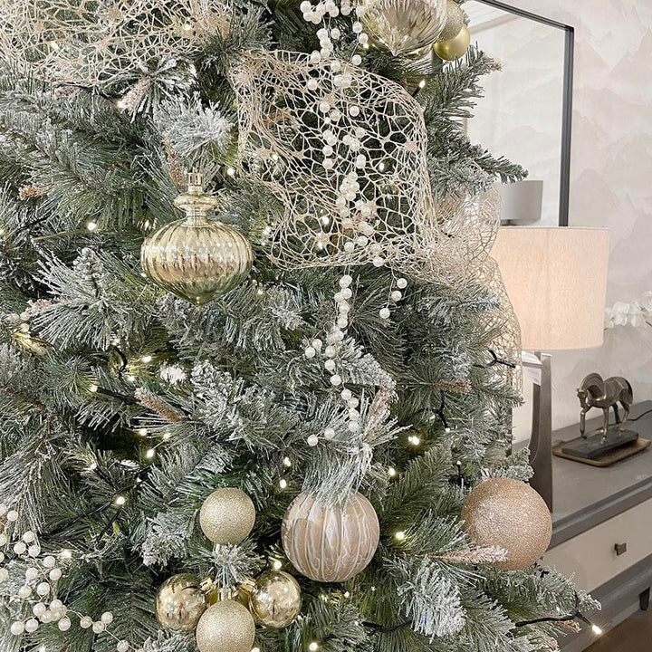 8ft Frosted Christmas Tree Accessories 