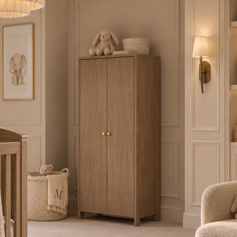 Walden Taupe Wooden 2 Door Wardrobe