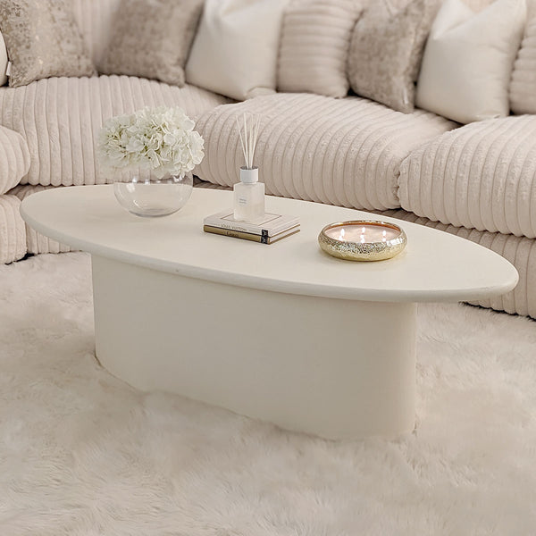 Belle Cream Oval Coffee Table