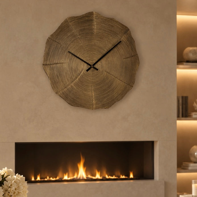 Evaline Gold Wall Clock