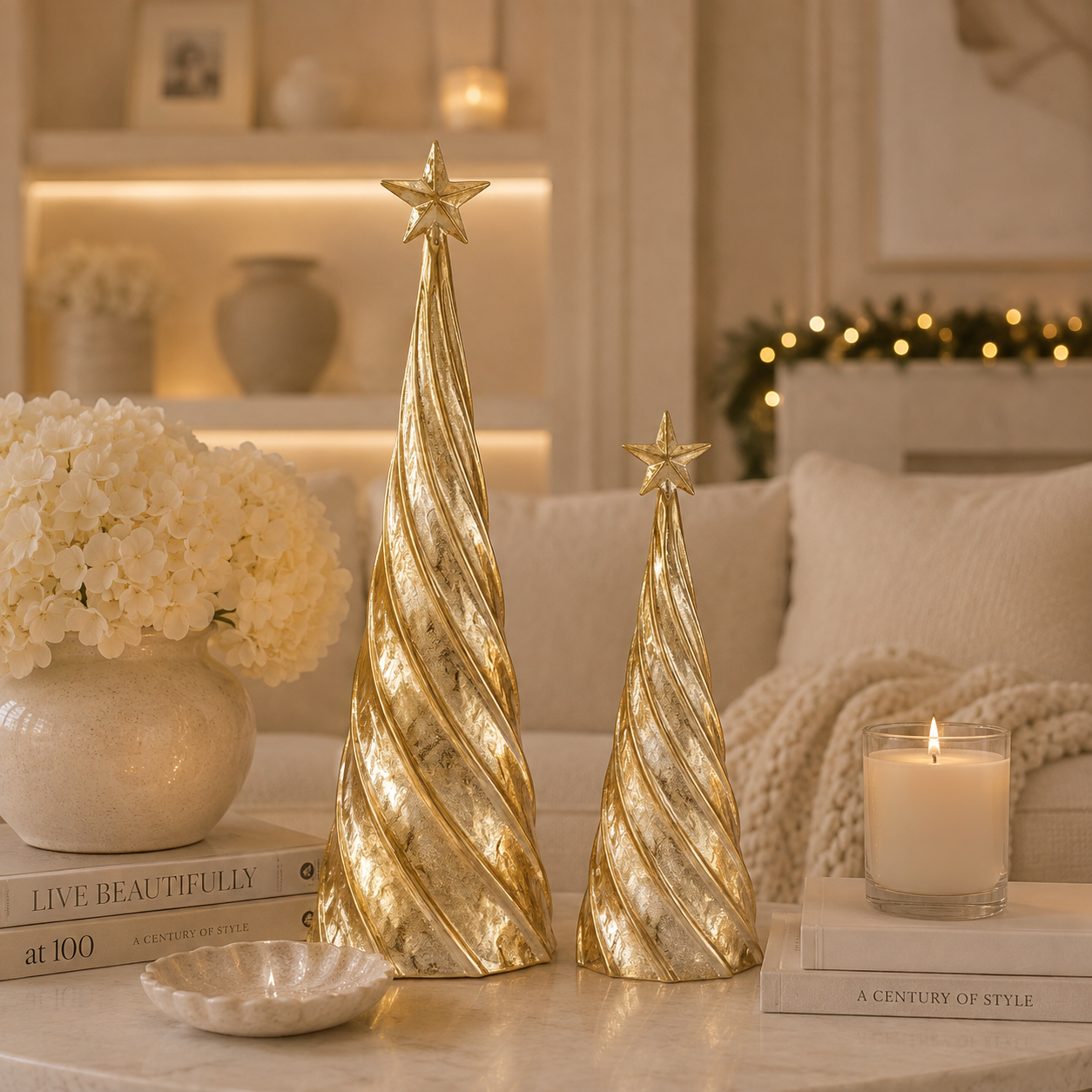 Gold Decorative Metal Christmas Tree Ornament