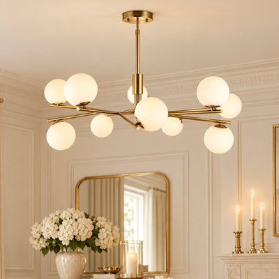 Charlie Gold 10 Light Pendant Ceiling Light