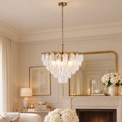 Ingrid Large Gold & Glass Droplet Pendant Ceiling Light