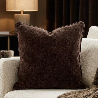 Paige Brown Woven Textured Cushion Cover - 50x50cm