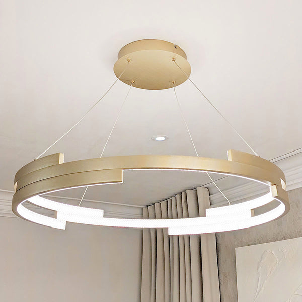 Jayden Gold Round LED Pendant Ceiling Light