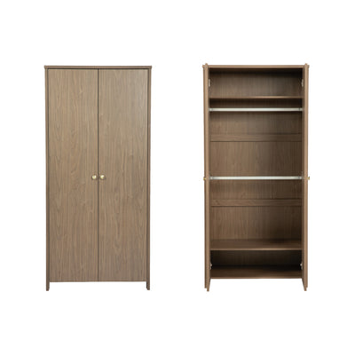 Walden Taupe Wooden 2 Door Wardrobe