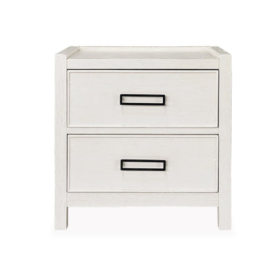 Soho Cream Oak Veneer 2 Drawer Bedside Table