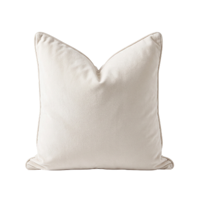 Juniper Cream Velvet Feather Filled Cushion - 45x45cm