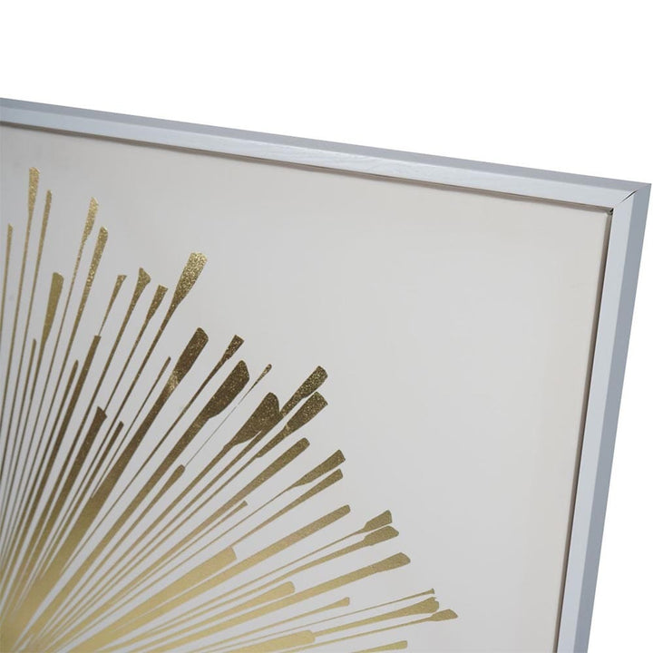 Aaliyah Golden Sunburst Large Framed Canvas Wall Art Accessories 