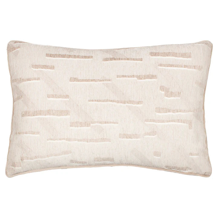 Aaliyah Taupe Cushion with Metallic Detail - 40 x 60cm Textiles 