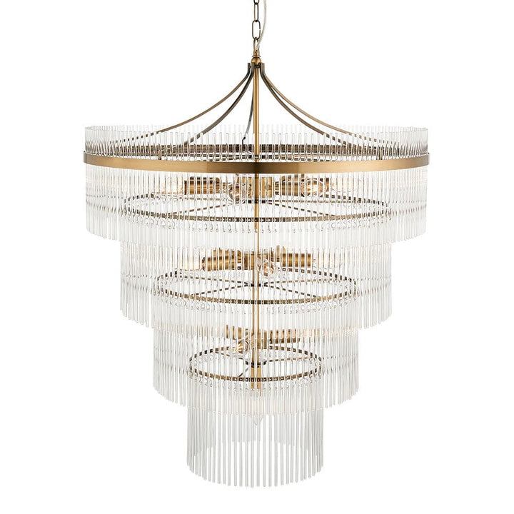 Abella Large Light Gold 16 Light Tiered Pendant Ceiling Light Lighting 