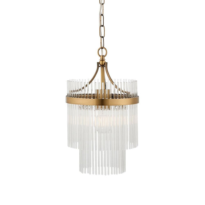 Abella Light Gold & Glass Pendant Ceiling Light Lighting 