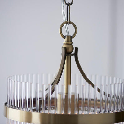 Abella Light Gold & Glass Pendant Ceiling Light Lighting 