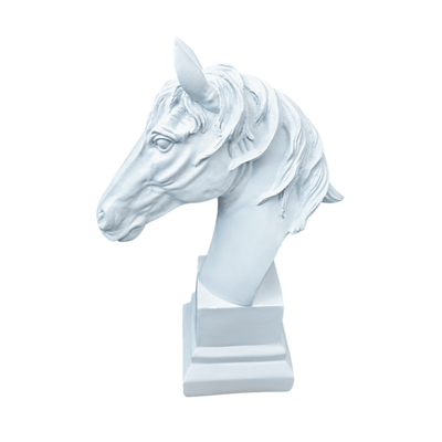 Abella Petite White Horse Head Decorative Ornament Accessories 