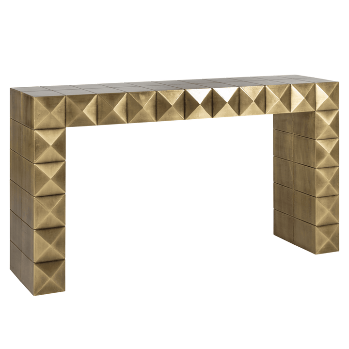Abitha Luxury Brushed Gold Console Table Furniture 