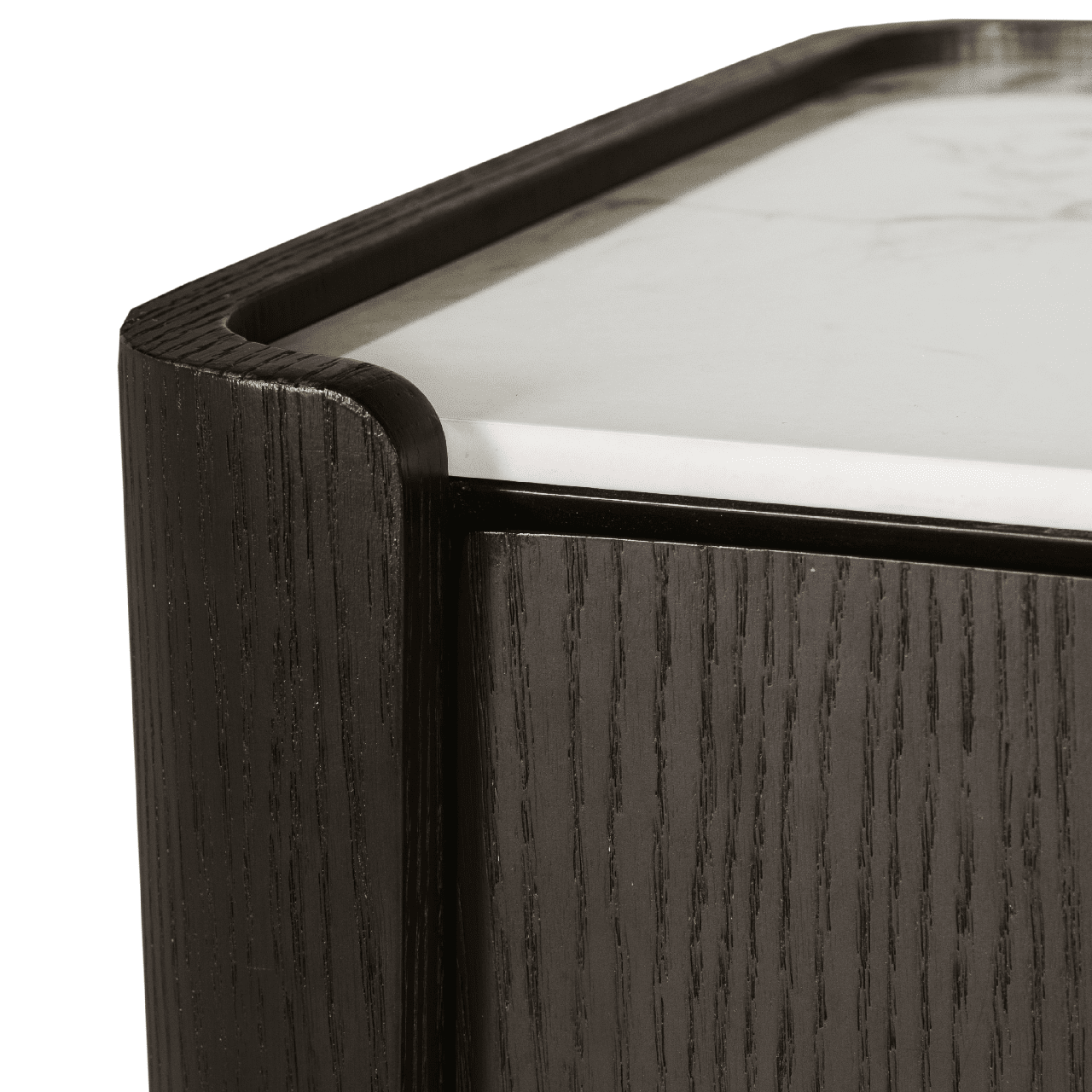 Adalynn Deep Brown Wooden 5 Drawer Chest with Faux Marble Top Furniture 