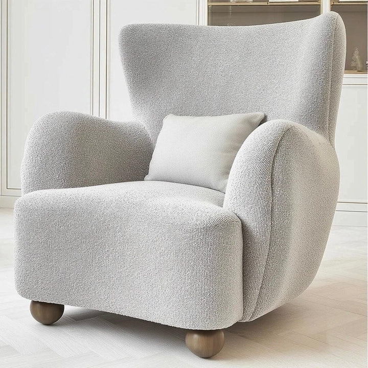 Addison Grey Boucle Textured Armchair Furniture 