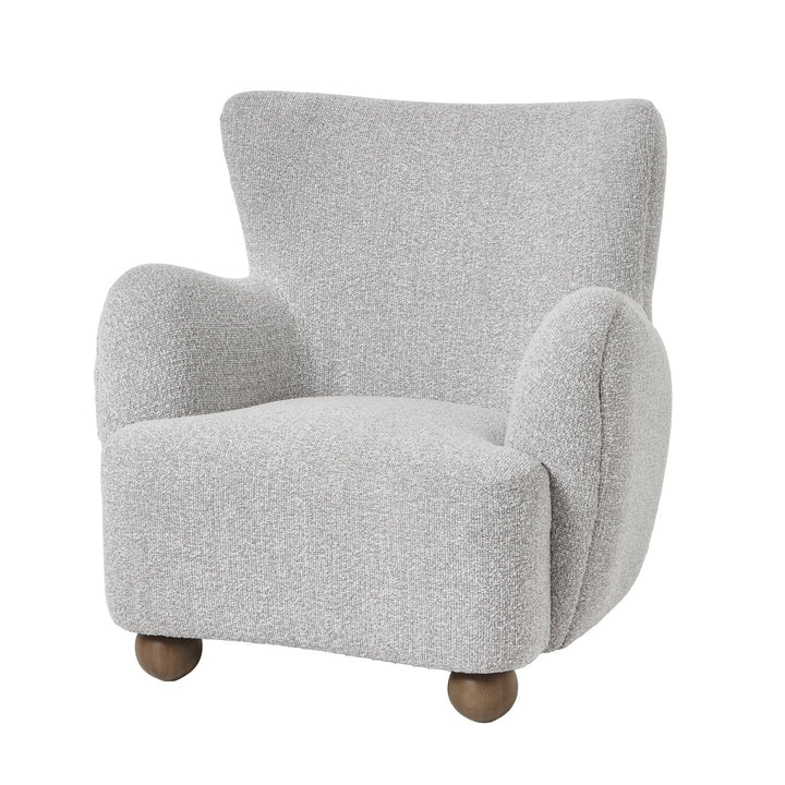 Addison Grey Boucle Textured Armchair Furniture 